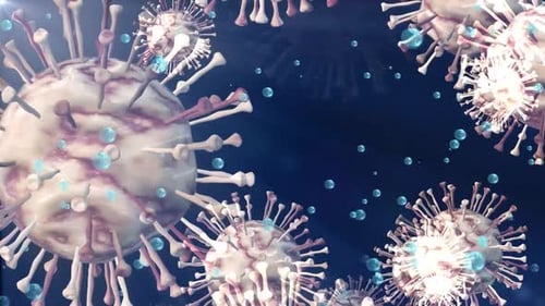 3d rendering bacteria animation design