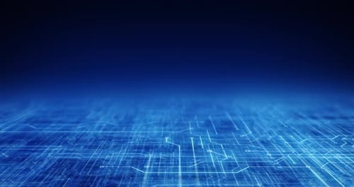 Blue abstract line digital technology background for modern technology.