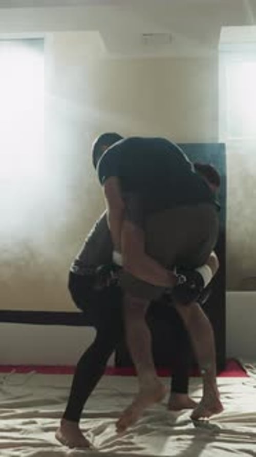 Man Throws Beating Attacking Partner in Gym