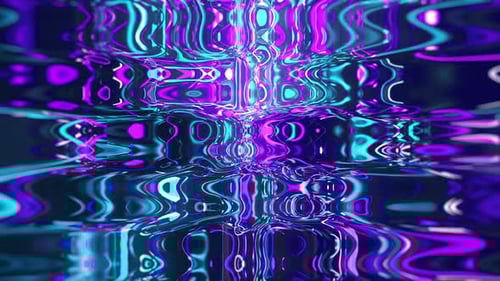 Colorful Wavy Neon Reflections