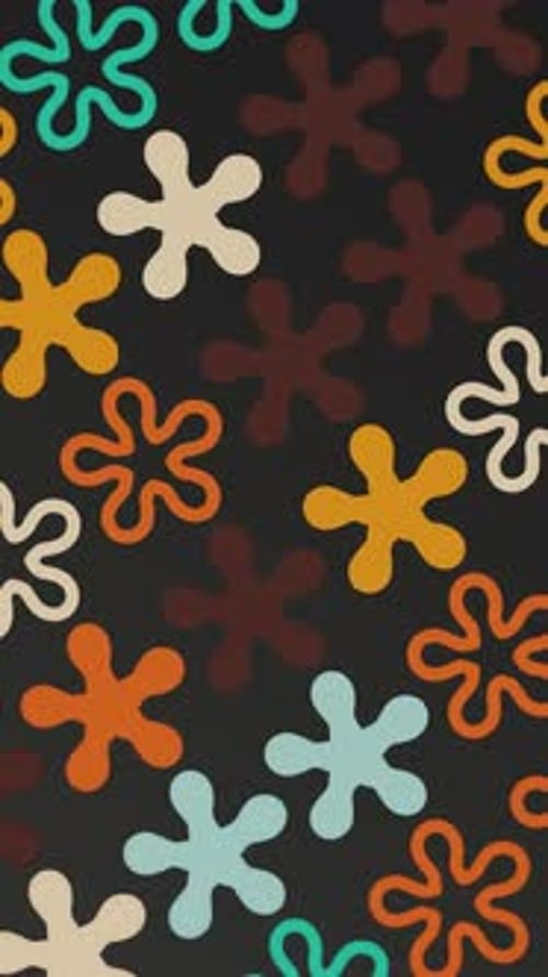 Abstract Organic Shapes Loop in Vertical Animated Background