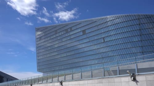 Modern City Building From Steadicam