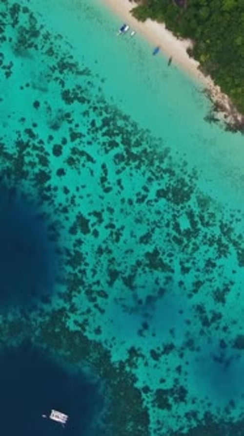Aerial view on tropical island