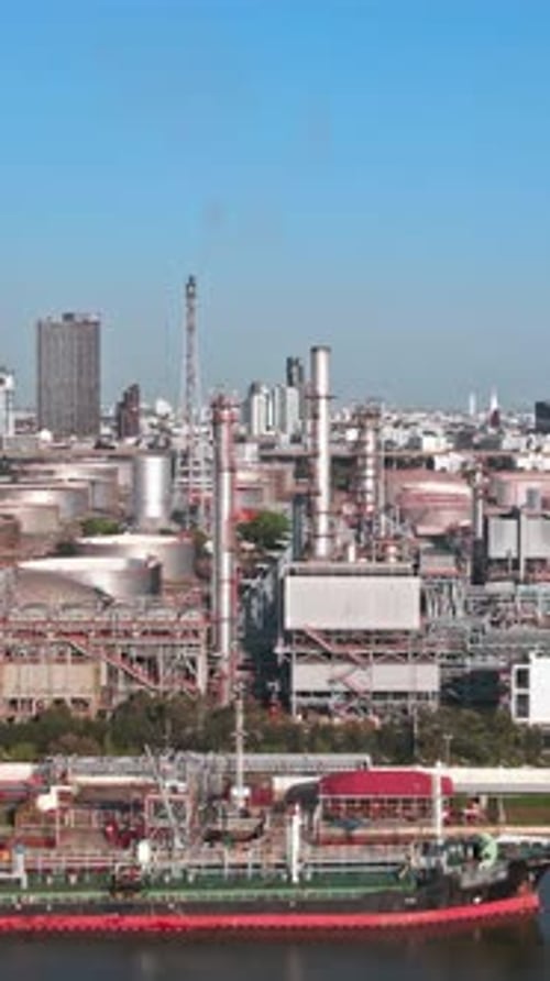 Aerial view of Bangkok industrial sector showcasing production facilities