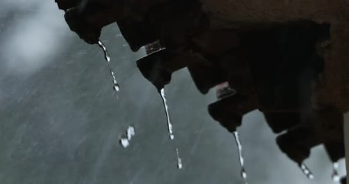 Droping rain during a storm, Southern France