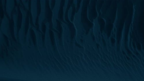 Top View Of Sand Ripples During Low-tide At Night. - aerial