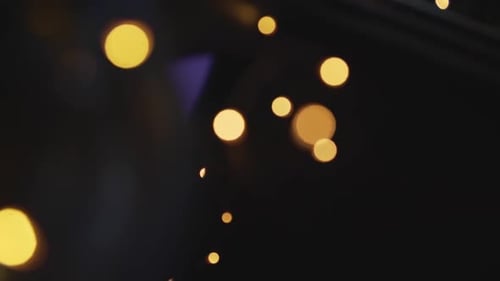 Blurred Yellow Bokeh Lights Background
