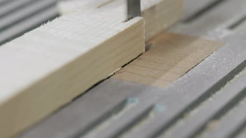 Wood Cutting Saw Blade Creating Slot
