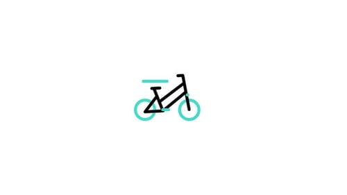 Animiertes Fahrradsymbol