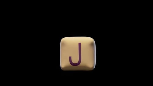 simulation of a rubber letter "J" followed by an explosion. has an alpha channel
