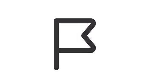 Icône UI animée de ligne de drapeau simple