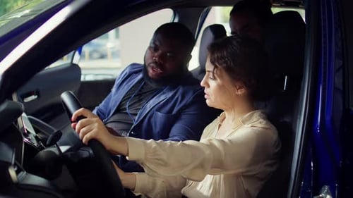 Man Arguing with Showroom Agent After Seeing Issues in Vehicle During Test Drive