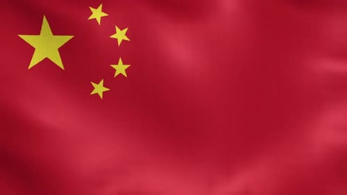 Realistic Waving Flag of China
