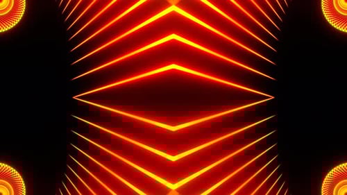 Orange Neon Dragon Tail Kaleidoscope Background Vj Loop In 4K