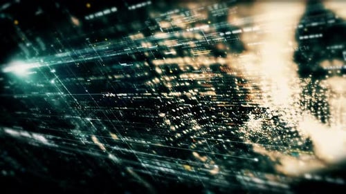 Futuristischer HUD-Bildschirmhintergrund mit Datenmatrix-Simulation 03