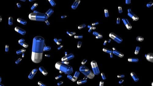 Animierter 3D-Kapselhintergrund Alpha