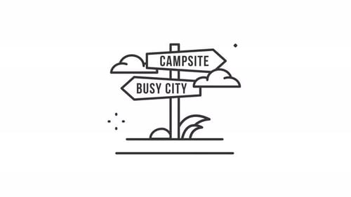 road sign animated icon illustration motion graphic design video