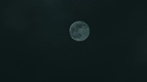 Full Moon on a Dark Night Sky