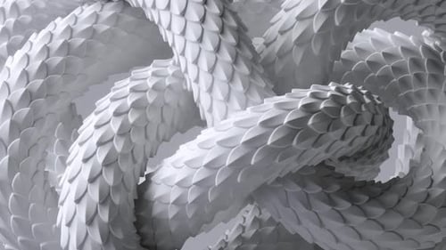 Fond blanc animé abstrait d'une texture de serpent en mouvement