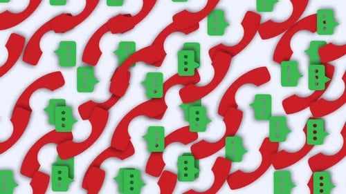 Phone Call Communications Icons Loop Background