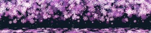 Widescreen Looping Backdrop for a Scene with Snowflakes and Reflection