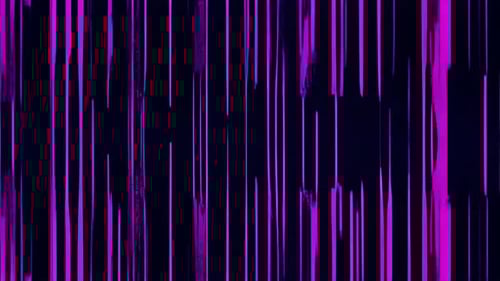 Abstract Digital Glitch Transition with Neon Pink Lines