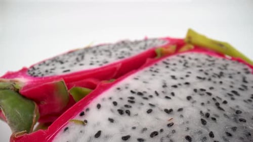 Close Up of Sliced Dragon Fruit