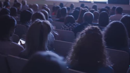 Large Audience Attends Corporate Conference Presentation