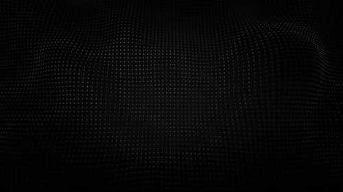 Animated abstract technology dark background random dots and grid 4K. Seamless loop animation