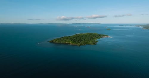 Drone View of Tropical Island