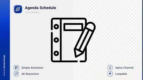 Animation Agenda Schedule Icon