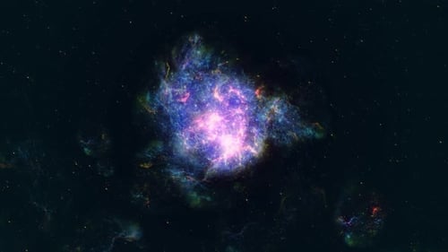 Fond spatial de nébuleuse violette 4k