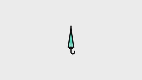 Umbrella Line Animated Icon