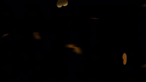 Romantic Golden Hearts Floating Effect Animation