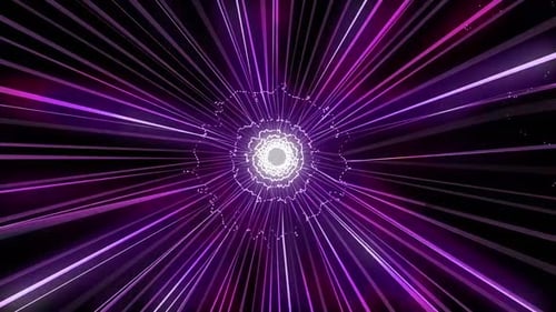 Neon Tunnel Abstract Background Animation