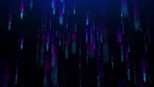 Digital Particle Rain Background Loop