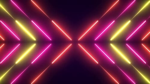 Neon Light Line Technology, line animation 4K Background Video