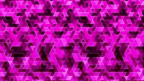 Glowing Pink Geometric Triangle Pattern Abstract Looping Background