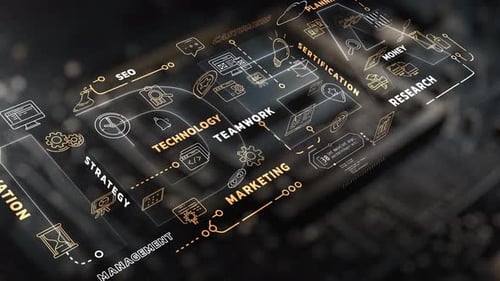 Animated Statistical Imagery on the Background of a Computer Processor