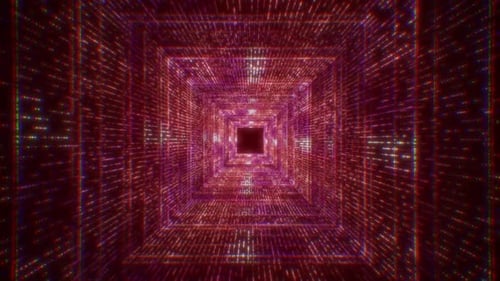 3D Sci-Fi Digital Tunnel