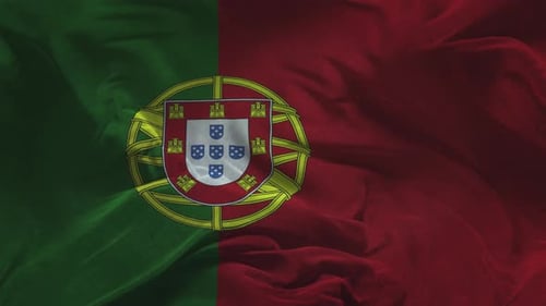 Realistic Waving Flag of Portugal Animation