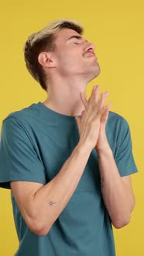 Hopeful Young Adult in Prayerful Contemplation