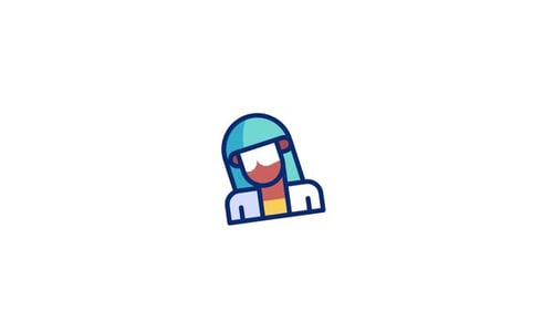 Flat Design Animated Tech User Icon