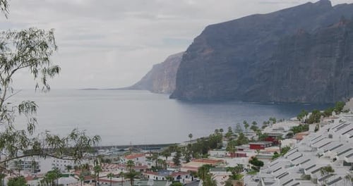 Los Gigantes during Sunset - Tenerife, Canary Islands, Spain. Volcanic beach in the Canary Islands
