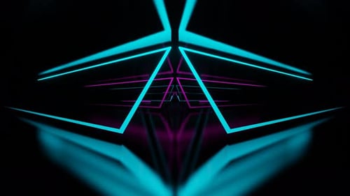 Pink And Cyan Neon Shapes Area Background Vj Loop In 4K