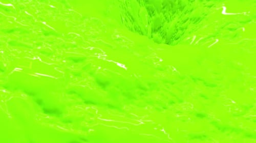 Looped Plastic Liquid Vortex Green 4K