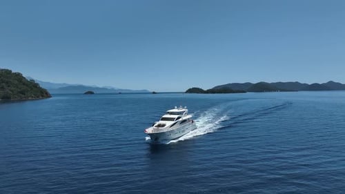 Luxury Yacht Sailing on a Summer Holiday