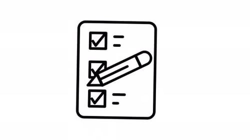 Operational Plan and Task Completion Line Art Animation for Productivity and Project Management