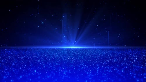 Digital Space Line Data Flow Scifi Background High Tech Particles Surface Waves