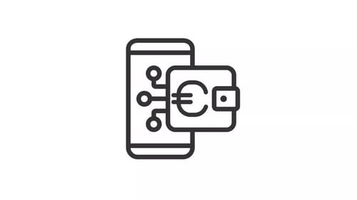 Animated Virtual Wallet Linear Icon
